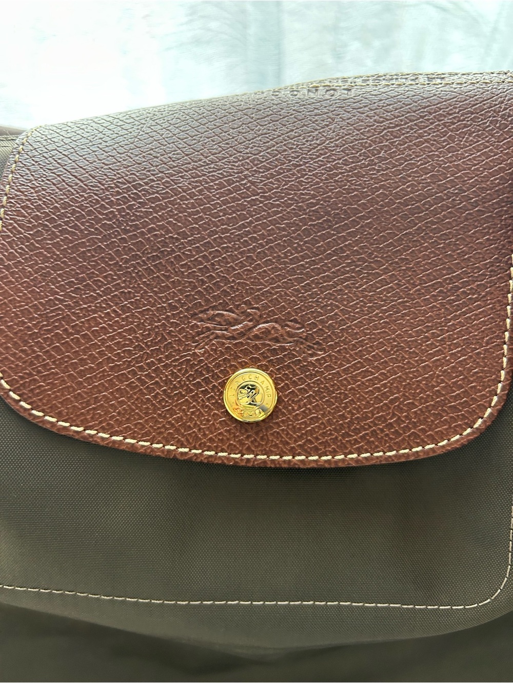 Longchamp Brown Flap Black Tote - Picture 2 of 5